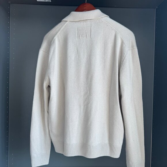 FRAME Wool & Silk Johnny Collar Sweater - Picture 2 of 4